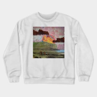 Psychedelic Sun - Surreal/Collage Art Crewneck Sweatshirt